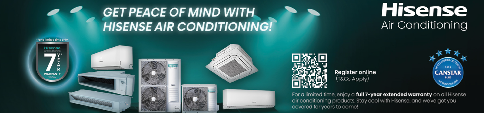 7 Year Extended Warranty on Hisense Air Conditioners