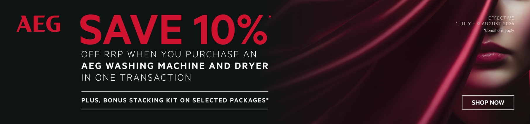 Save 10% Off AEG Washing Machine And Dryer Bundles