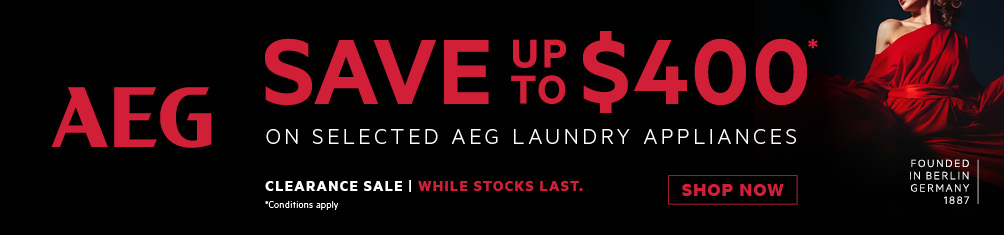 Save Up To $400 On Selected AEG Laundry Appliances