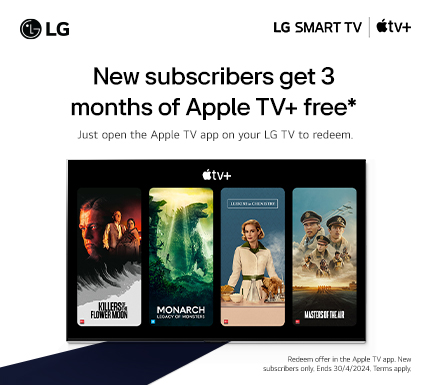 Bonus 3 Months Free Of Apple TV+ With Selected LG TVs at Retravision