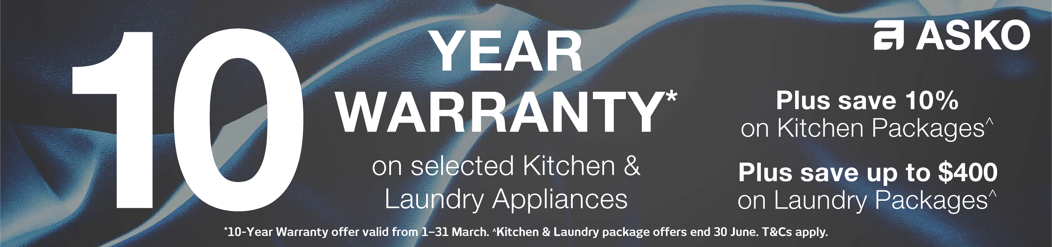 10 Year Warranty On Selected ASKO Kitchen & Laundry Appliances