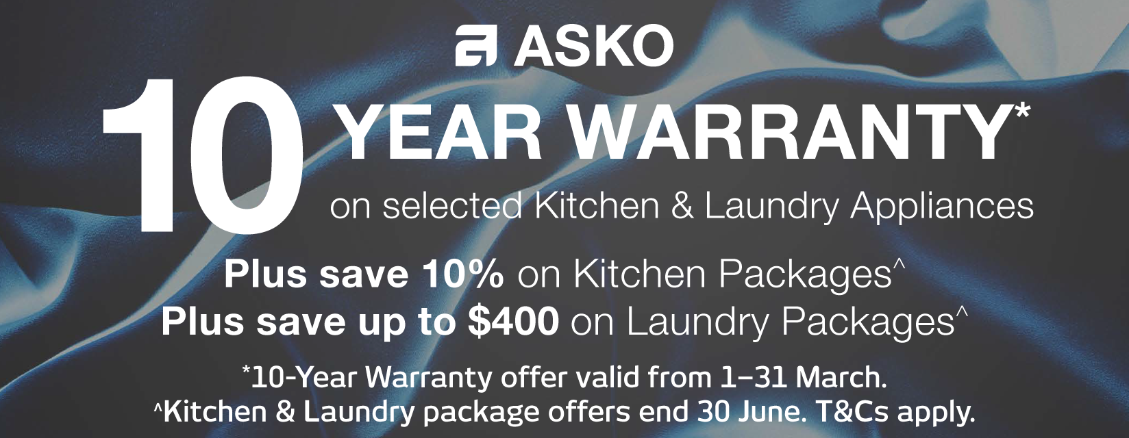 10 Year Warranty On Selected ASKO Kitchen & Laundry Appliances