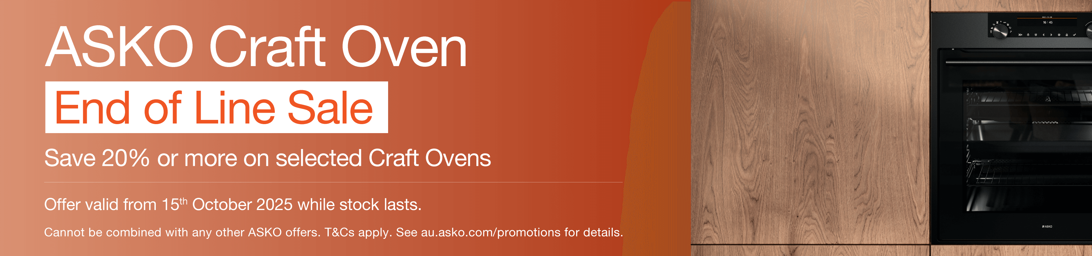 Save 20% on Selected ASKO Craft Ovens