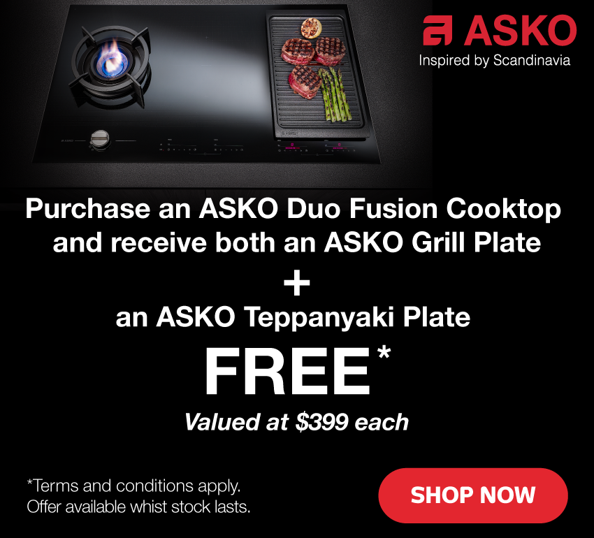 Bonus Teppanyaki Plate & Grill Plate With Selected ASKO Duo Fusion Cooktops Purchases