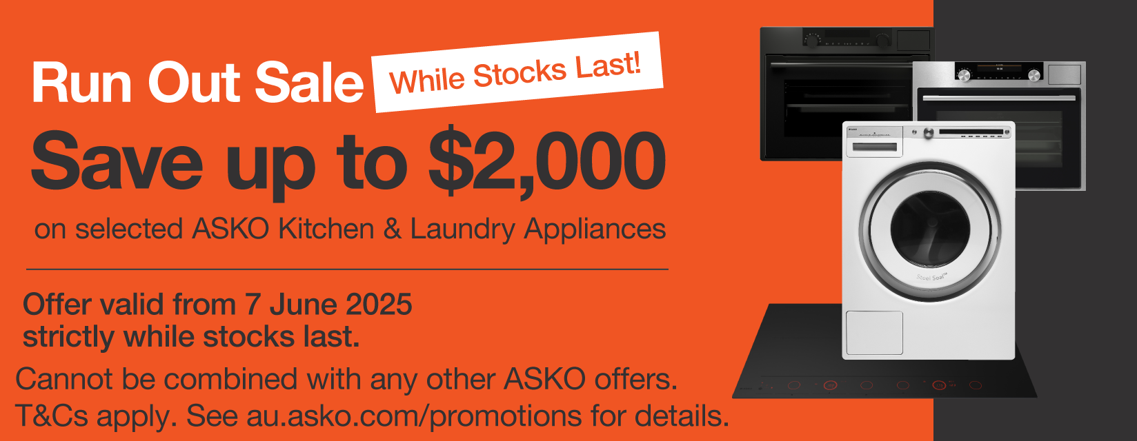 ASKO Kitchen & Laundry Run Out Sale