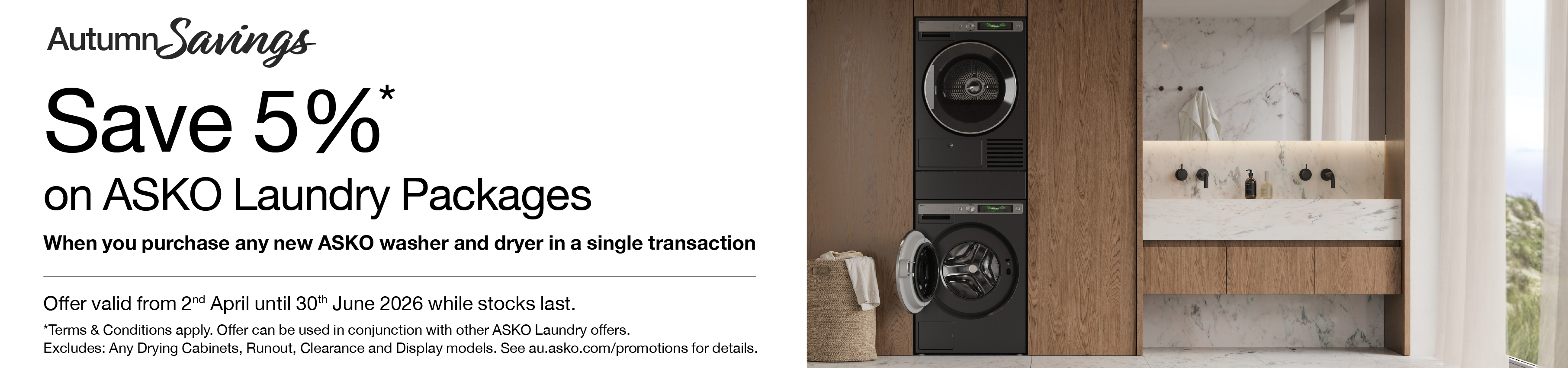 Save 5% on Selected ASKO Laundry Packages