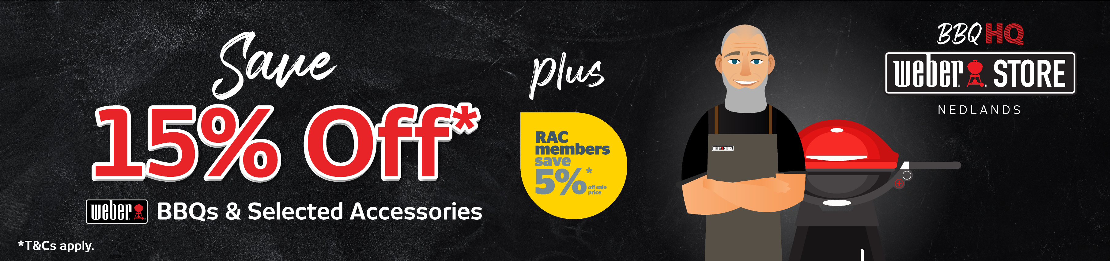 BBQ HQ - 15% off All Weber BBQs & Selected Accessories at Retravision