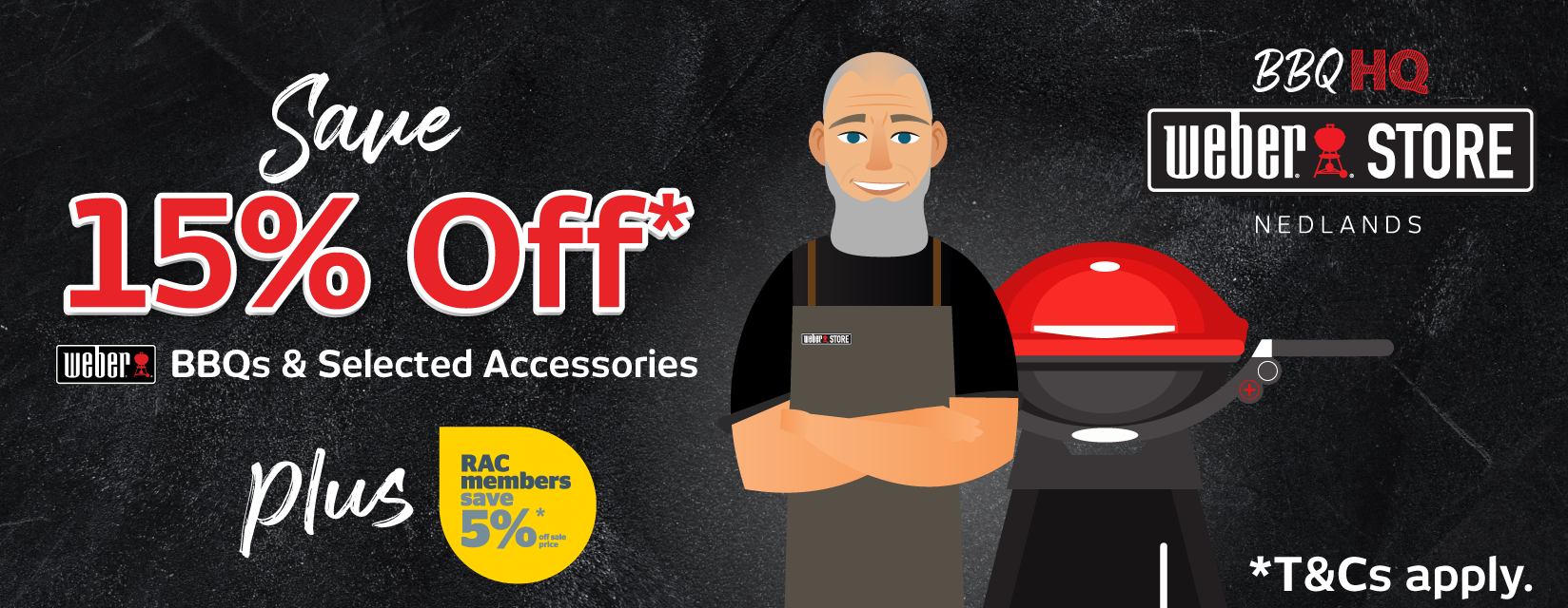 BBQ HQ - 15% off All Weber BBQs & Selected Accessories at Retravision