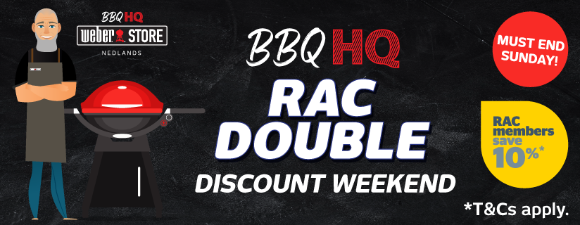 BBQ HQ - RAC Double Discount Weekend at Retravision