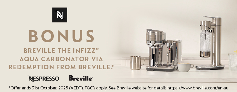 Bonus Breville InFizz Aqua Carbonator With Selected Coffee Machines