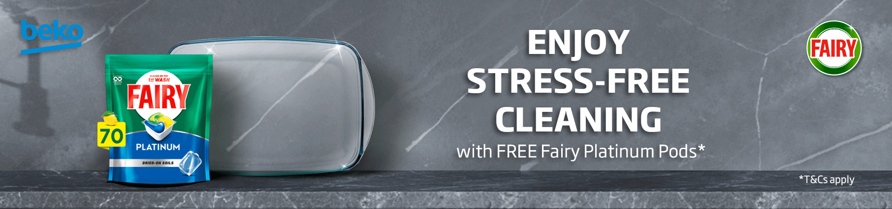 Bonus Fairy Dishwashing Pack With Selected Beko Dishwashers
