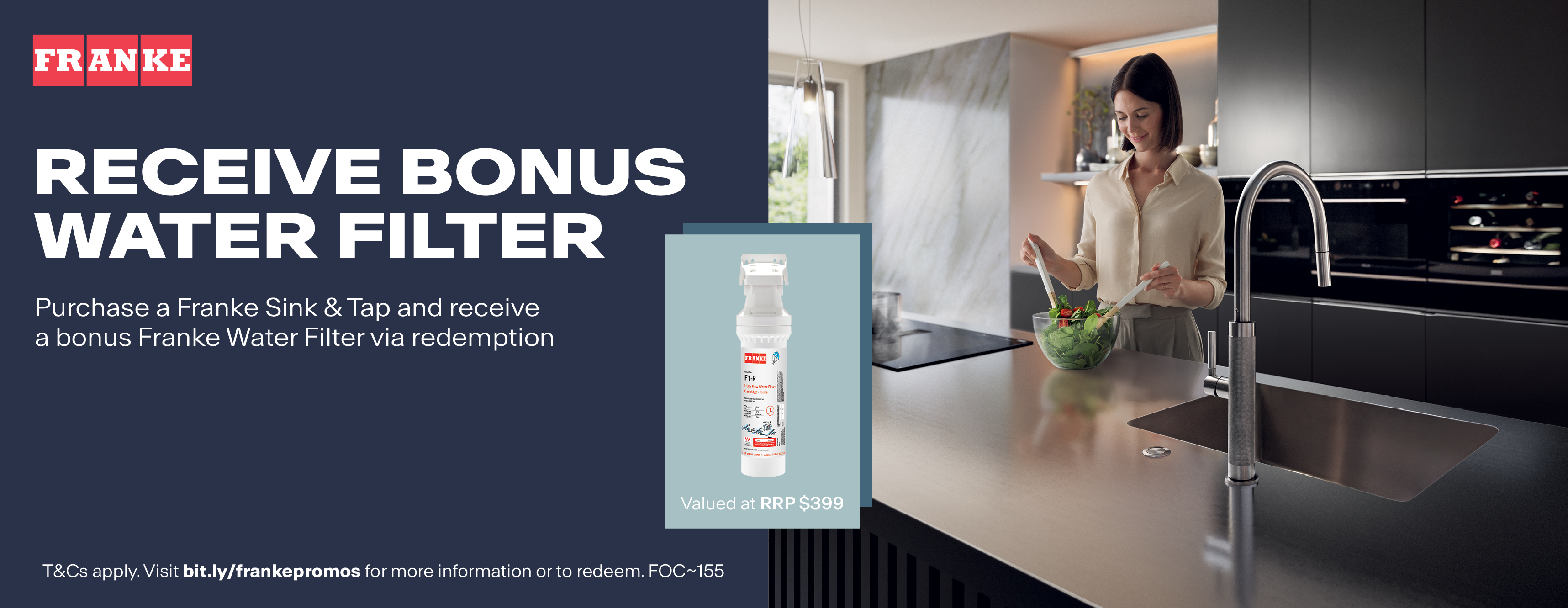 Bonus Water Filter With Franke Sink & Tap Packages
