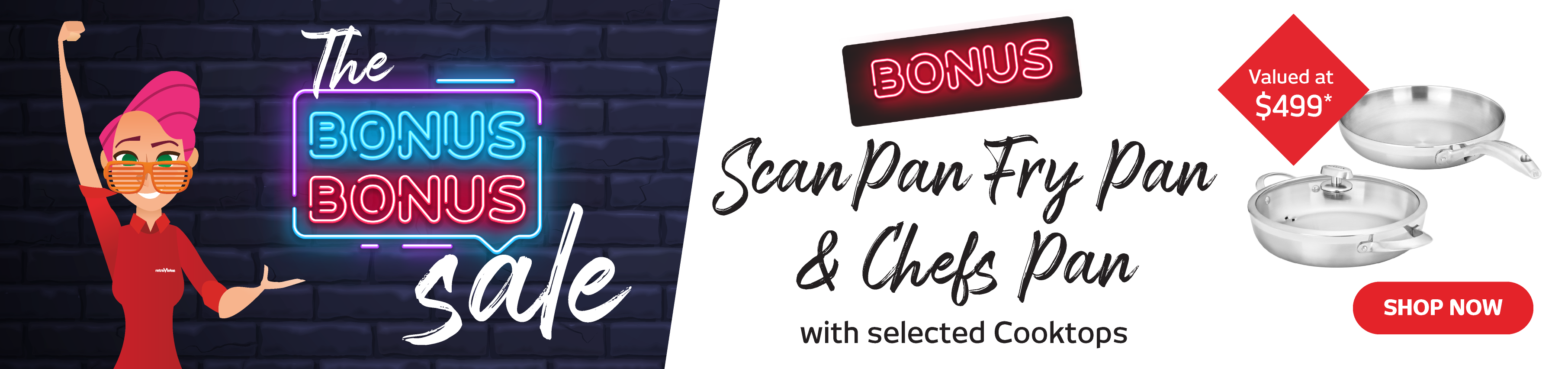 Bonus Scan Pan Fry Pan & Chef’s Pan at Retravision