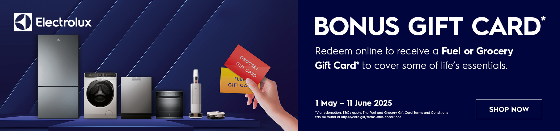 Bonus Gift Card Valued Up To $500 With Selected Electrolux Appliances