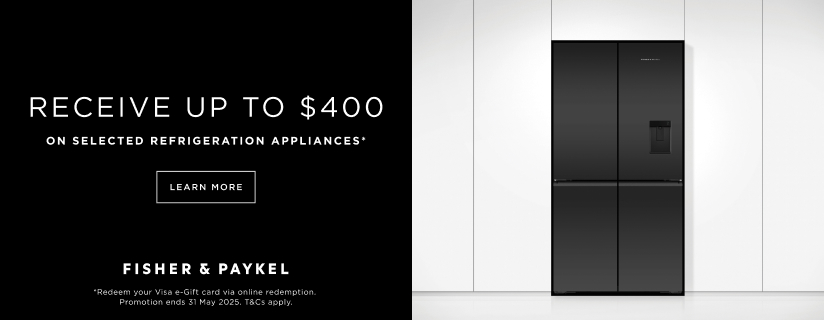 Bonus Visa e-Gift Card Valued At Up To $400 With Selected Fisher & Paykel Appliances