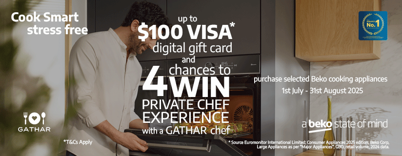 Bonus Visa Card Up To $100 & Chance To Win A Gathar Chef Experience With Selected Beko Appliances