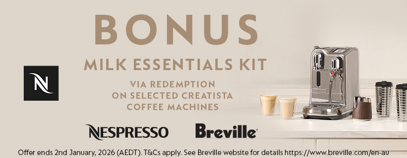 Bonus Breville Milk Essentials Kit With Select Breville Coffee Machines at Retravision