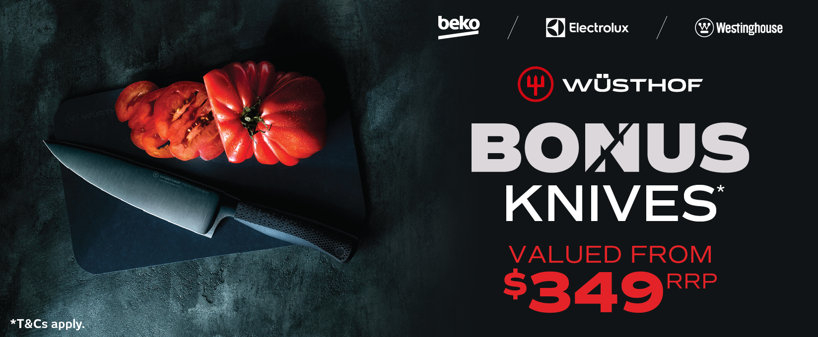 Bonus Wusthof Knives With Selected Cooking at Retravision