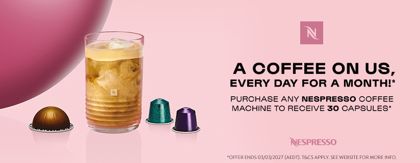 Purchase Any Nespresso Coffee Machine To Receive 30 Capsules