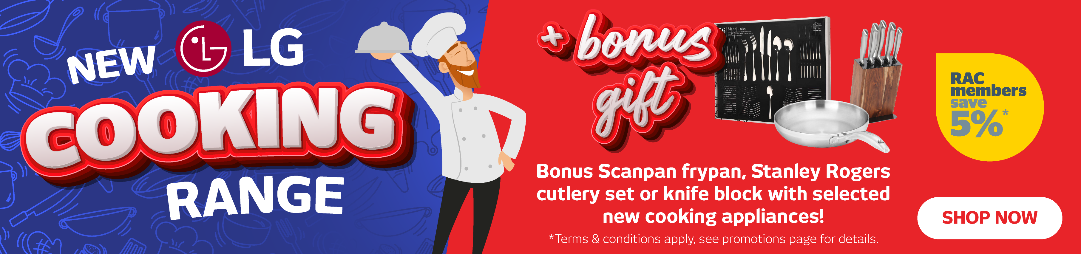 Bonus Offers With NEW LG Cooking Range