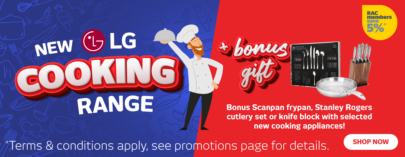 Bonus Offers With NEW LG Cooking Range at Retravision