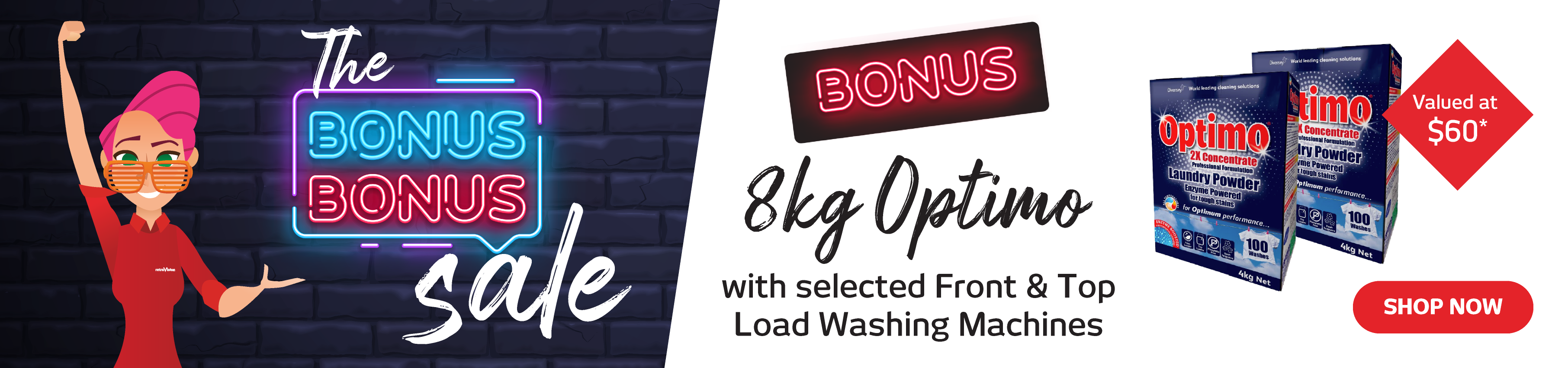 Bonus Optimo Laundry Powder at Retravision