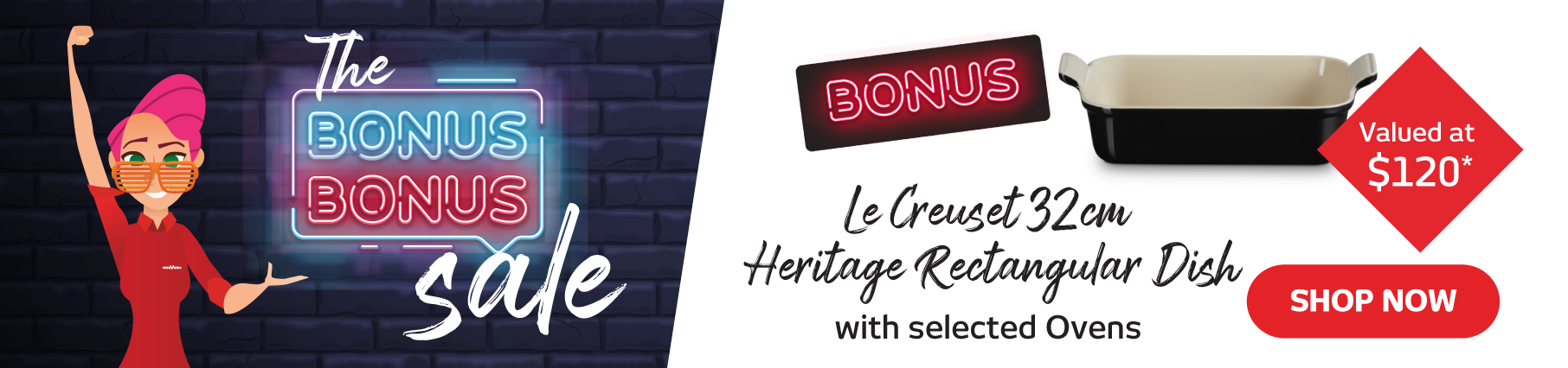 Bonus Le Creuset 32cm Heritage Rectangular Dish