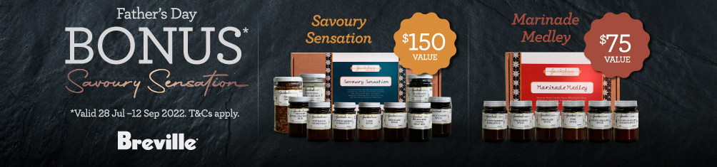 Bonus Savoury Sensation Packs with selected Breville Ovens or Microwaves