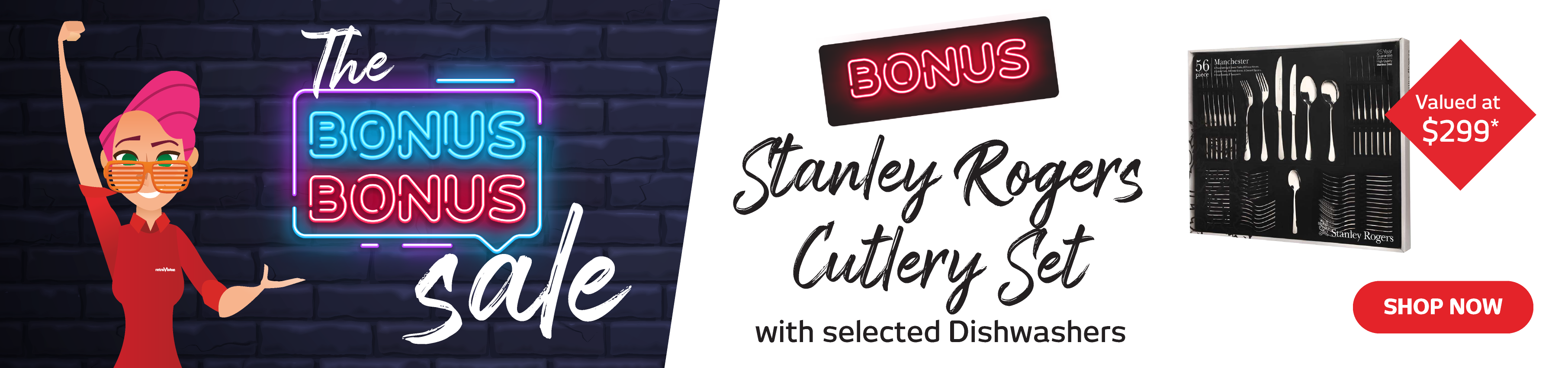 Bonus Stanley Rogers Cutlery Set at Retravision