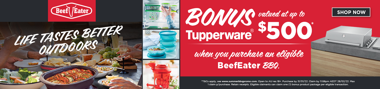 Bonus Tupperware with Beefeater BBQ