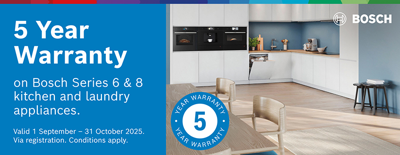 5 Year Warranty On Selected Bosch Appliances