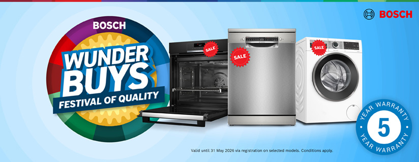 Bonus 5-Year Warranty On Selected Bosch Kitchen & Laundry Appliances at Retravision