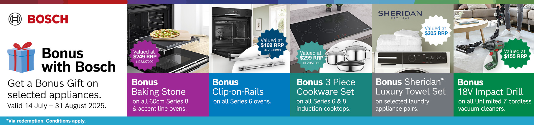 Receive A Bonus Gift With Participating Bosch Appliances