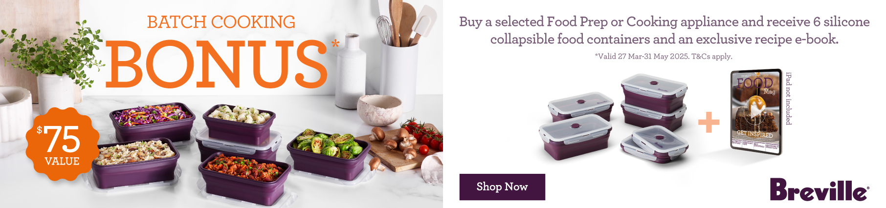Bonus Food Container Set With Selected Breville Appliances