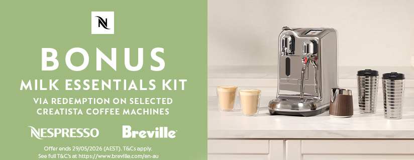 Receive A Bonus Milk Essentials Kit With Selected Breville Creatista Coffee Machines at Retravision