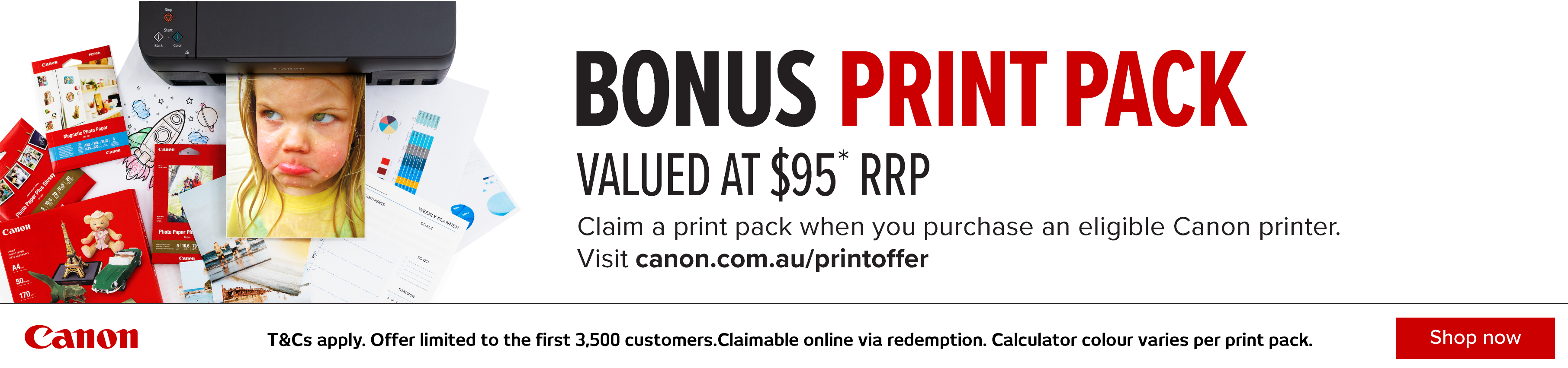 Bonus Print Pack With Eligible Canon Printers