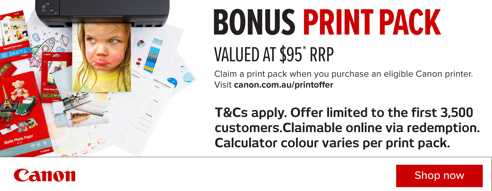 Bonus Print Pack With Eligible Canon Printers