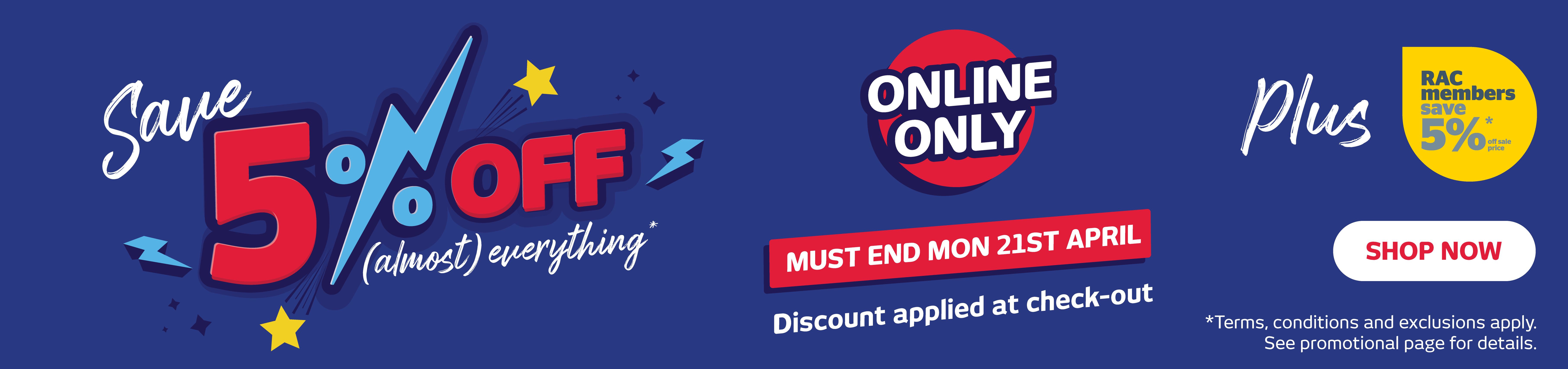 5% Off (Almost) Everything