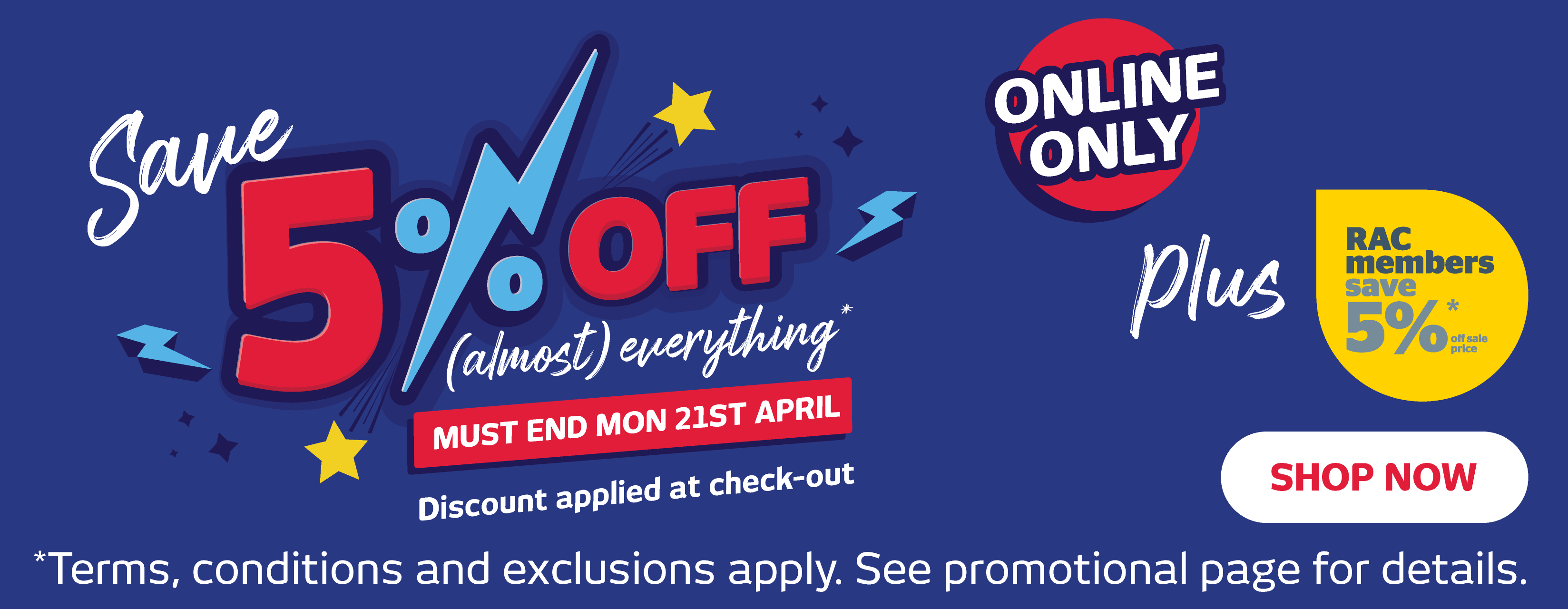 5% Off (Almost) Everything