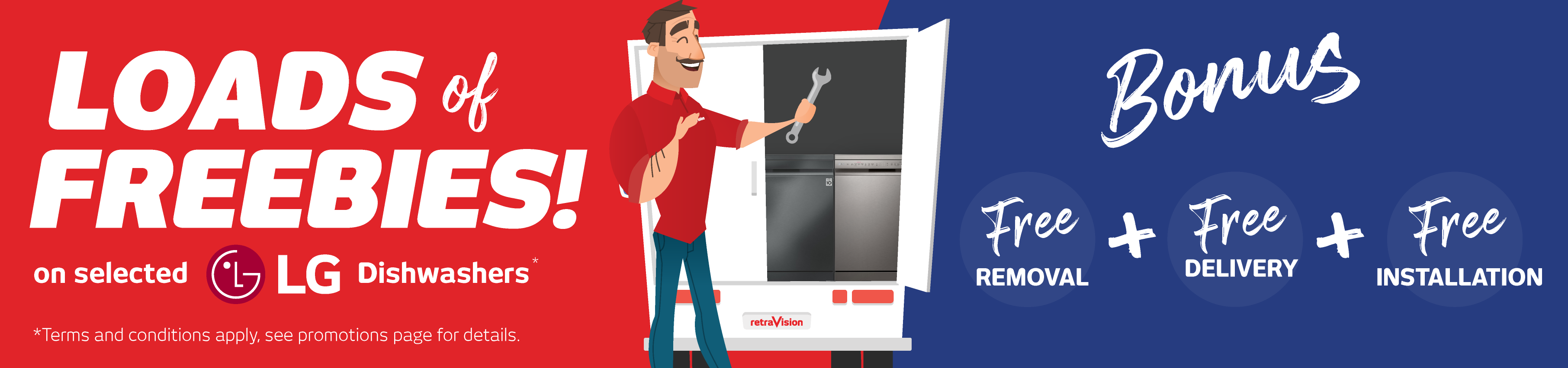 Bonus Delivery & Installation On Selected LG Dishwashers