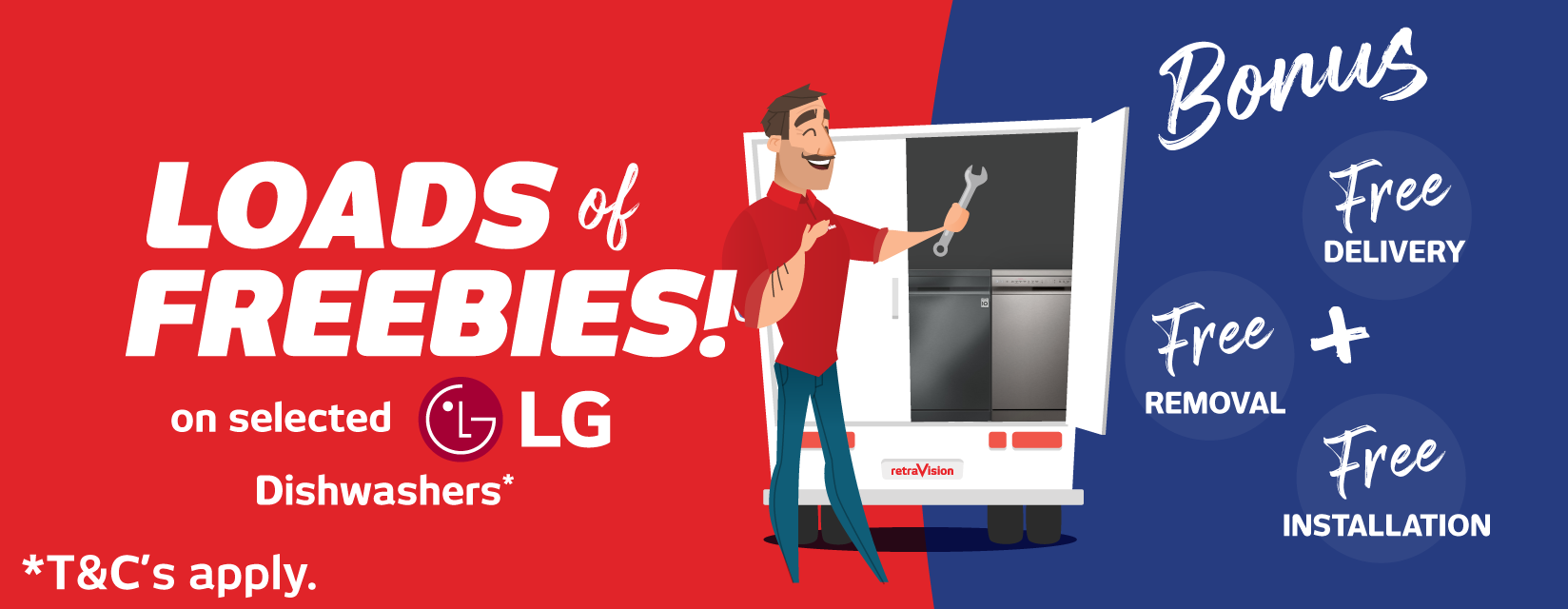 Bonus Delivery & Installation On Selected LG Dishwashers