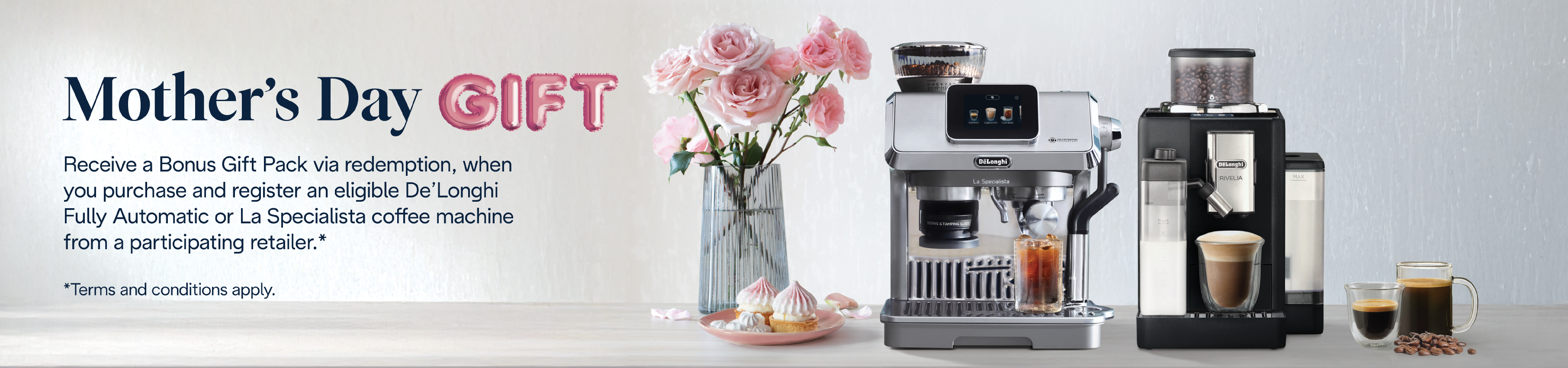 Bonus Gift Pack With DeLonghi Fully Automatic Coffee Machines