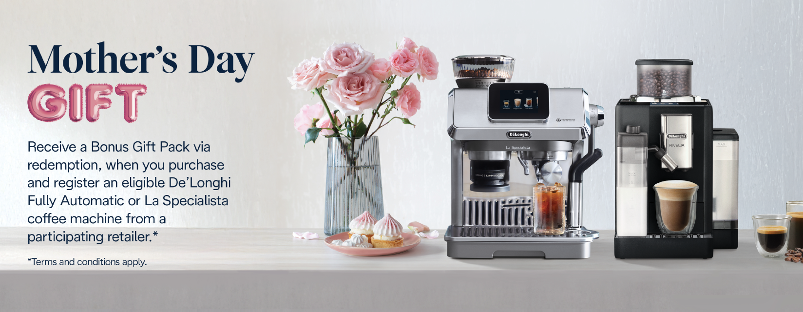 Bonus Gift Pack With DeLonghi Fully Automatic Coffee Machines