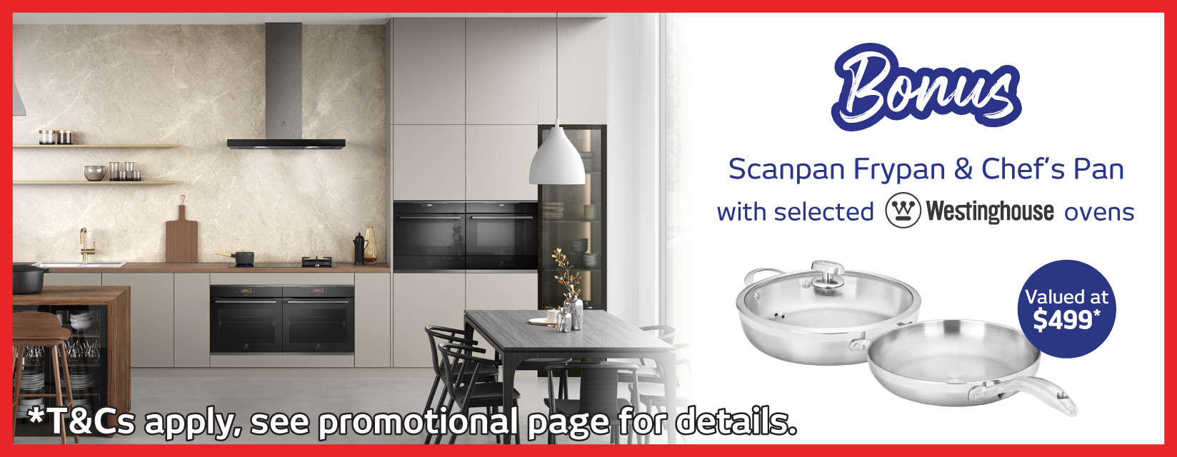 Bonus Scanpan Frypan & Chef’s Pan