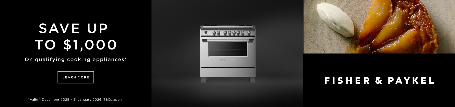 Save up to $1,000 on Fisher & Paykel Cooking