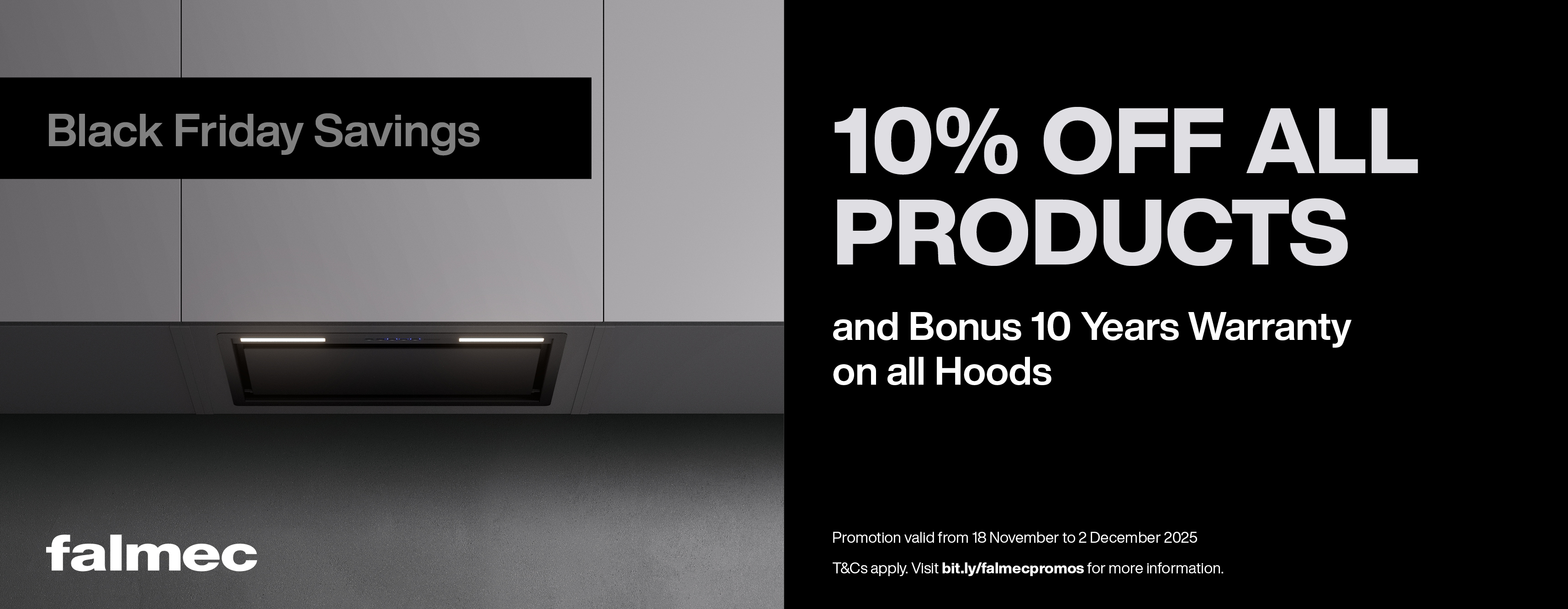 10% off + 10 Year Warranty on All Falmec Products