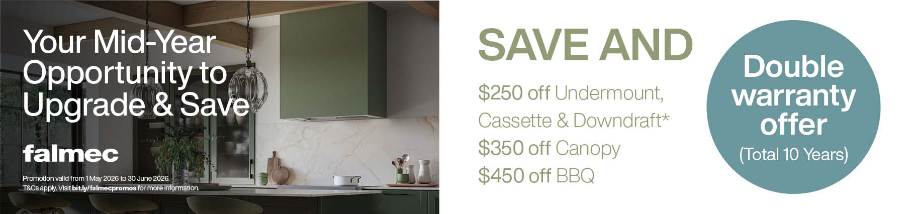 Save Up To $450 & Receive A 10-Year Warranty On Select Falmec Rangehoods