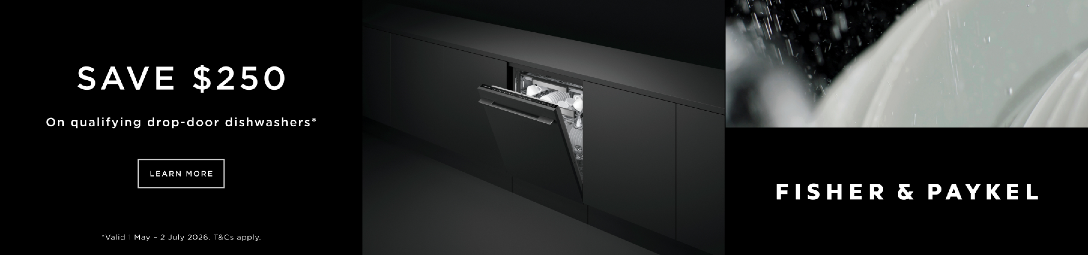 Save $250 On Selected Fisher & Paykel Drop-Door Dishwashers