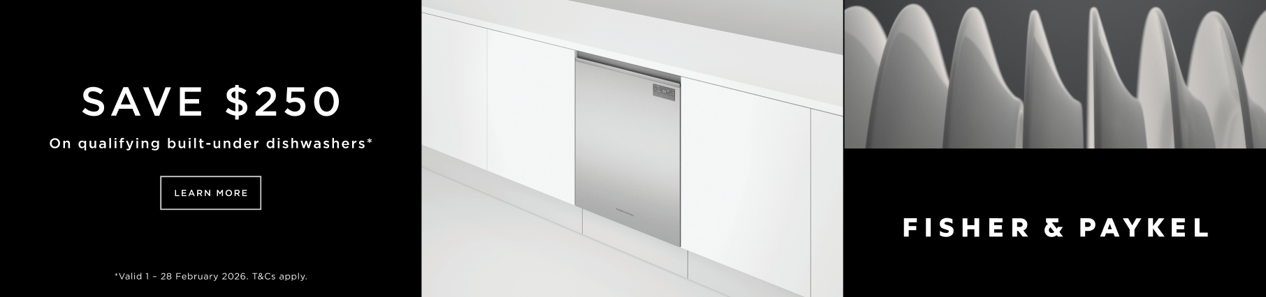 Save $250 on Fisher & Paykel Built-Under Dishwashers