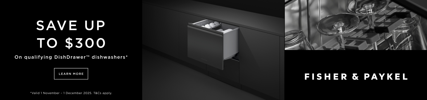 Save Up To $300 On Select Fisher & Paykel DishDrawer Dishwashers